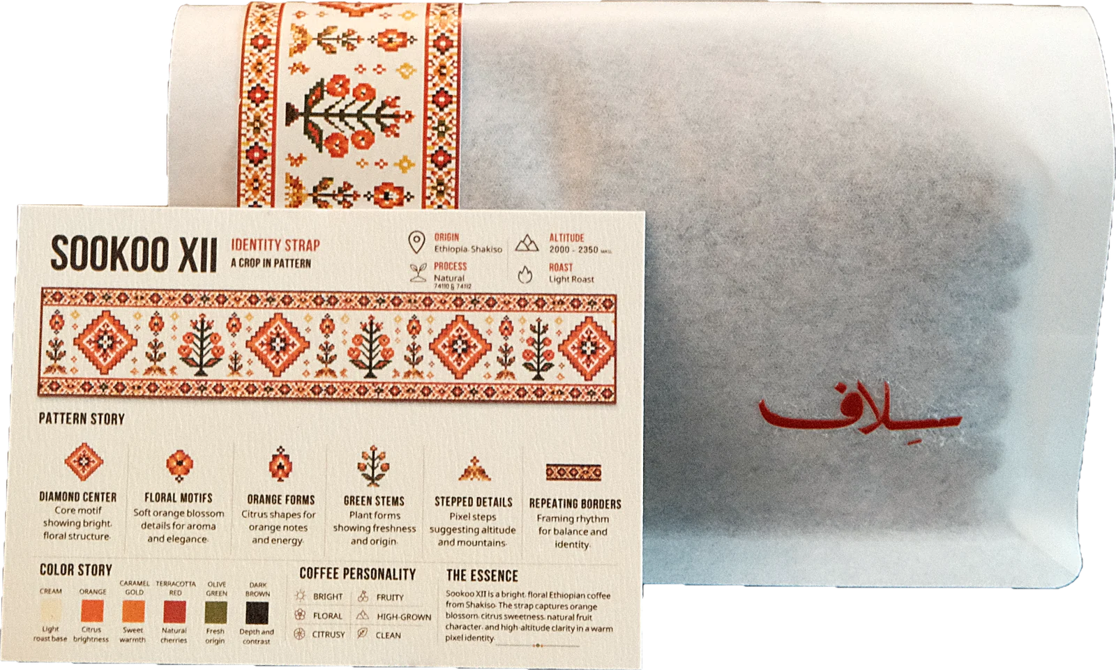 Sookoo XII bag with its printed identity card